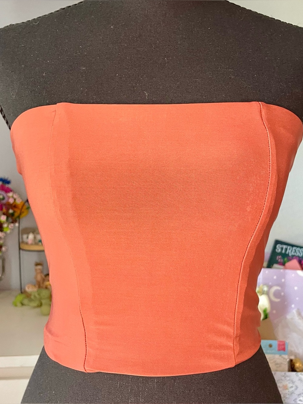 Prettylittlething Tube Top Rusty Orange NWOT Size US 0 UK 4 XS